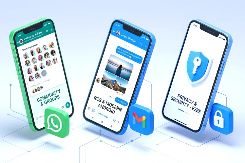 WhatsApp vs. Google Messages vs. Signal