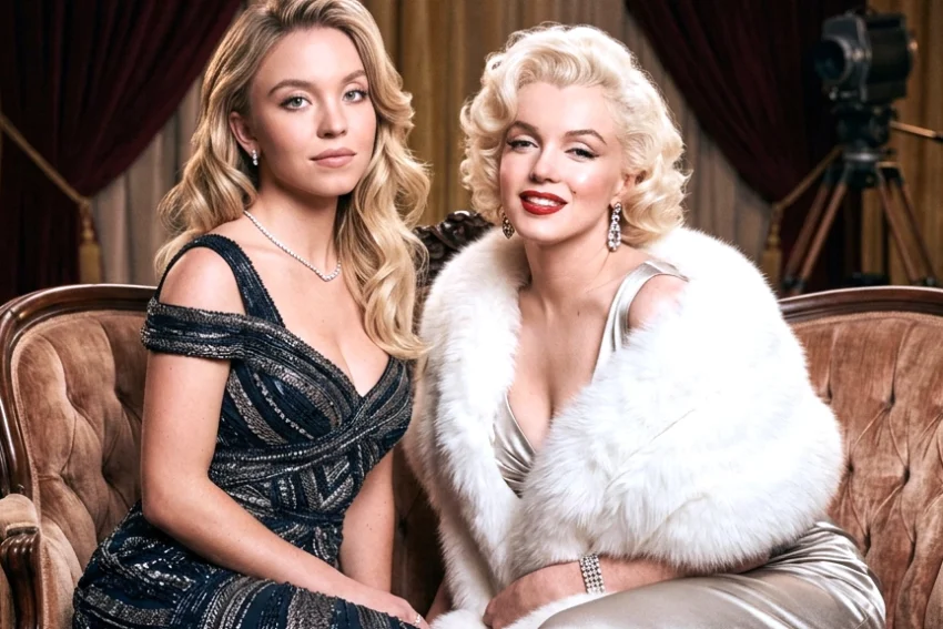 Sydney Sweeney and Marilyn Monroe